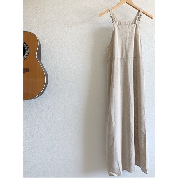 Vintage Dresses & Skirts - Vintage Studio Ease Linen Jumper Dress